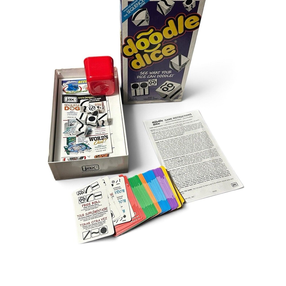 Doodle Dice Game COMPLETE Jax 2005 Makers of Sequence Family Matching